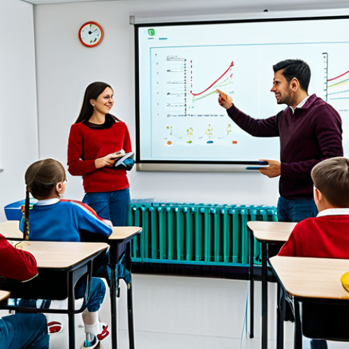 Home 20 **
"A group of fully clothed students in a brightly lit, modern classroom, collaborating on a digital game displayed on a large interactive whiteboard. Appropriate attire, safe for work, perfect anatomy, natural proportions, professional digital illustration, family-friendly. The classroom features Italian flag colors subtly incorporated into the decor. Modest clothing, professional setting."
**